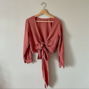 Emlee Thea top in raspberry